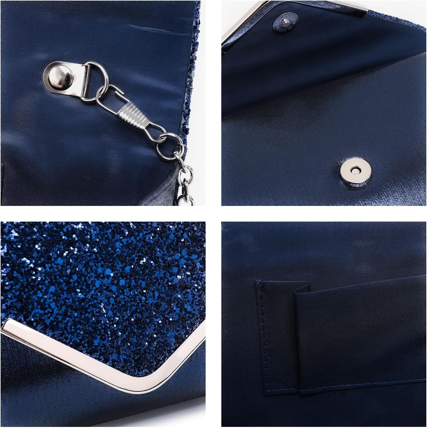 Women Evening Bags Formal Clutch Purses for Wedding Party Prom Handbags with Shoulder Strap and Glitter Flap | Formal, Wedding Party, Prom, with Shoulder Strap, Glitter Flap, Formal