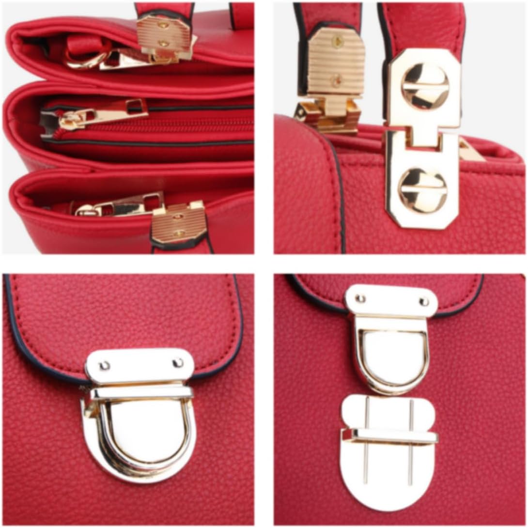 Women Satchel Handbags Top Handle Purse Medium Tote Bag Vegan Leather Shoulder Bag