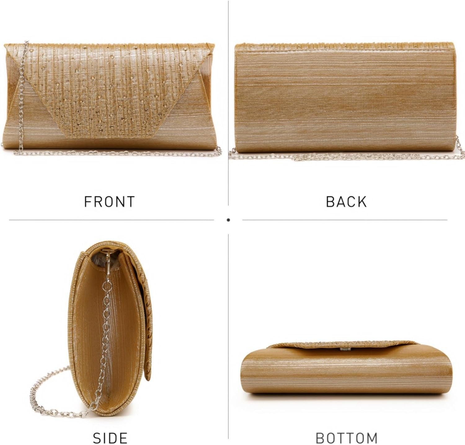 Women Evening Bags Wedding Purses Handbags Party Clutches Cocktail Prom Formal Clutch with Glitter Rhinestones