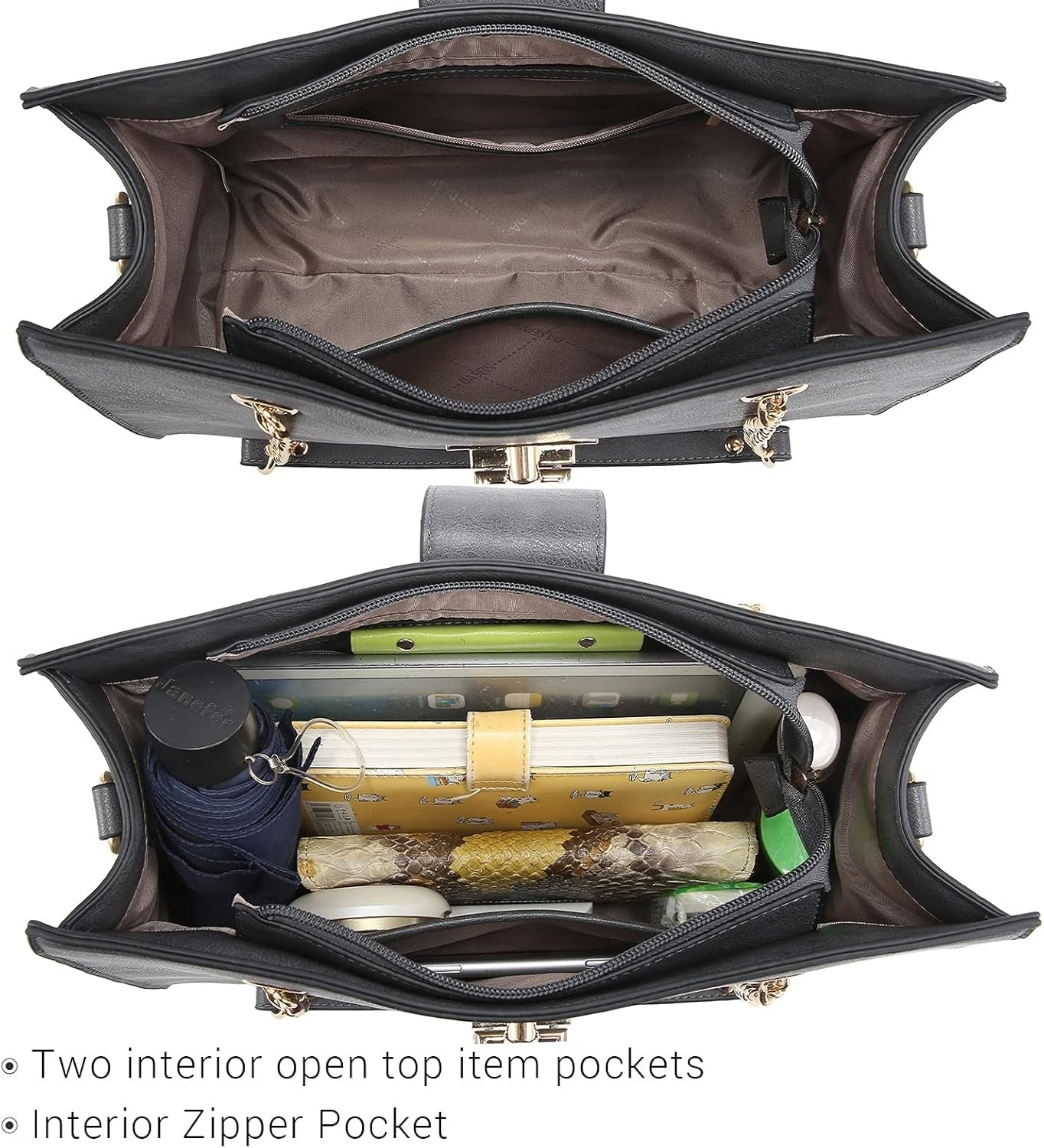 Leather Handbag Tote Hobo Bag for Women Shoulder Purse Top Handle Satchel Bag with Matching Clutch