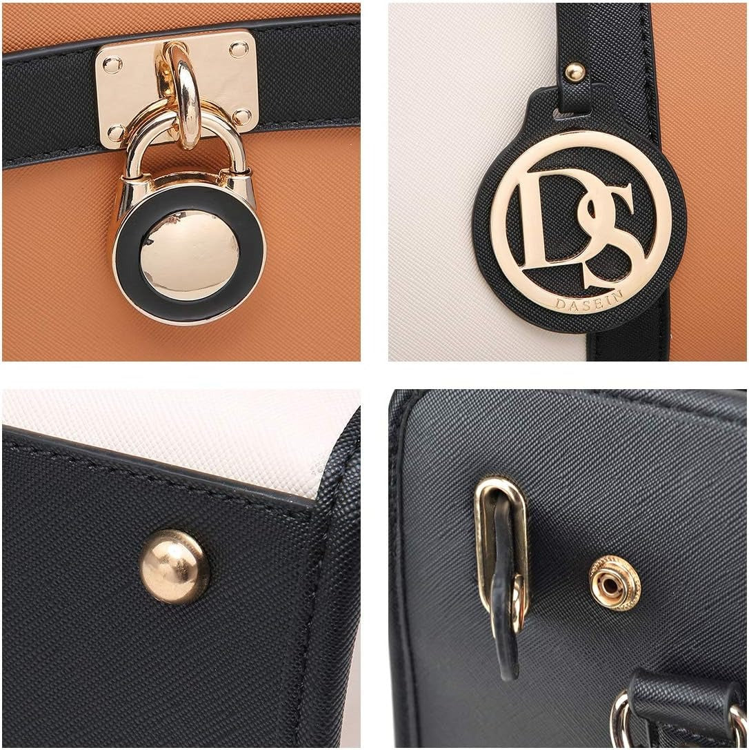 Handbags Purses Set for Women Top Handle Satchel Shoulder Bags Large Work Tote Bag with Matching Wallet