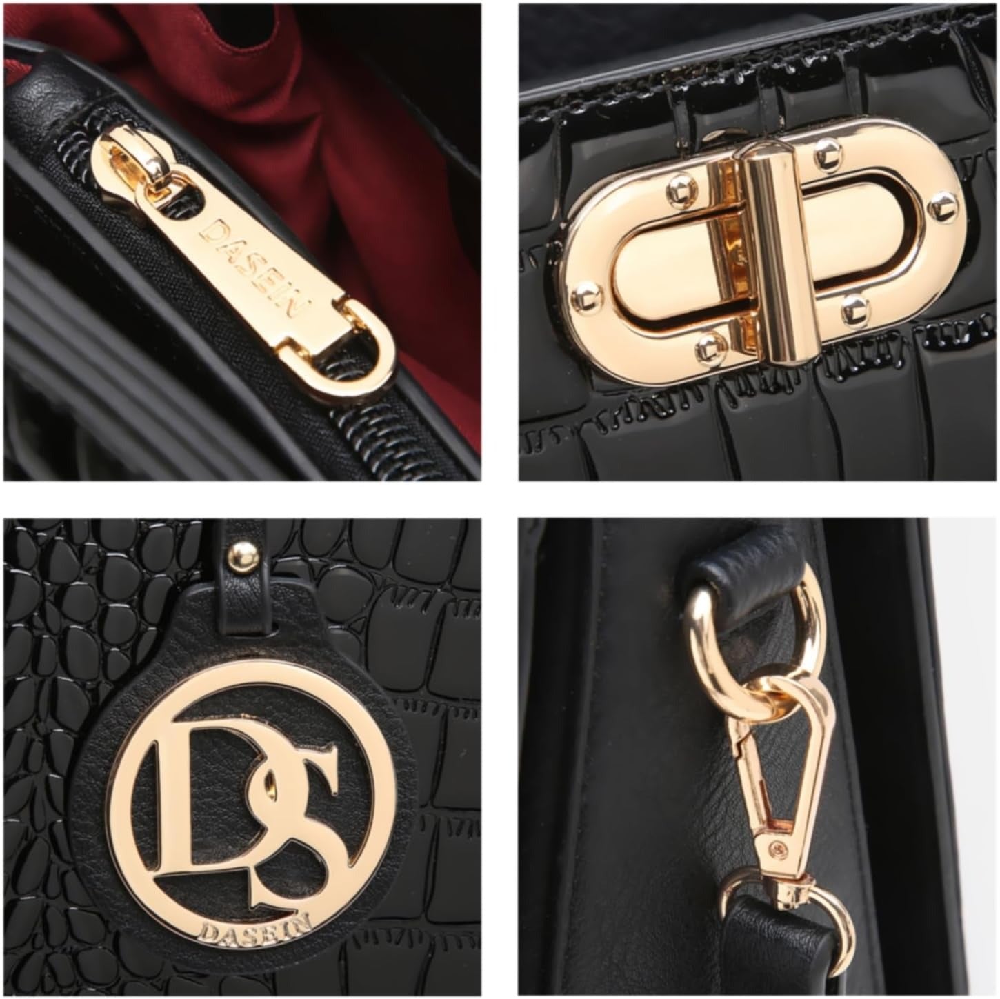 Women Handbags Purses Ladies Work Purse Satchel Tote Top Handle Shoulder Bags with Matching Clutch