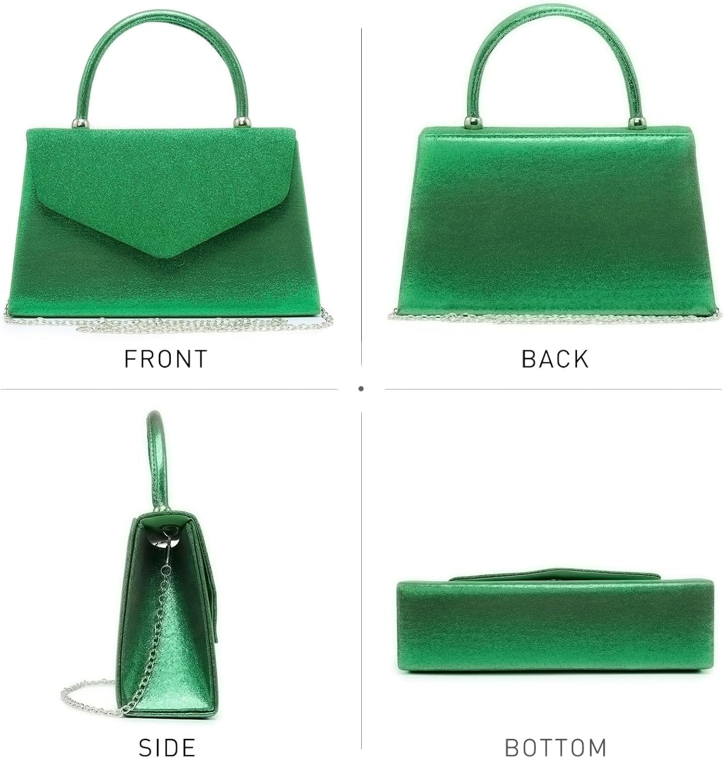 Women's Evening Bag Party Clutches Wedding Purses Cocktail Prom Handbags with Frosted Glittering