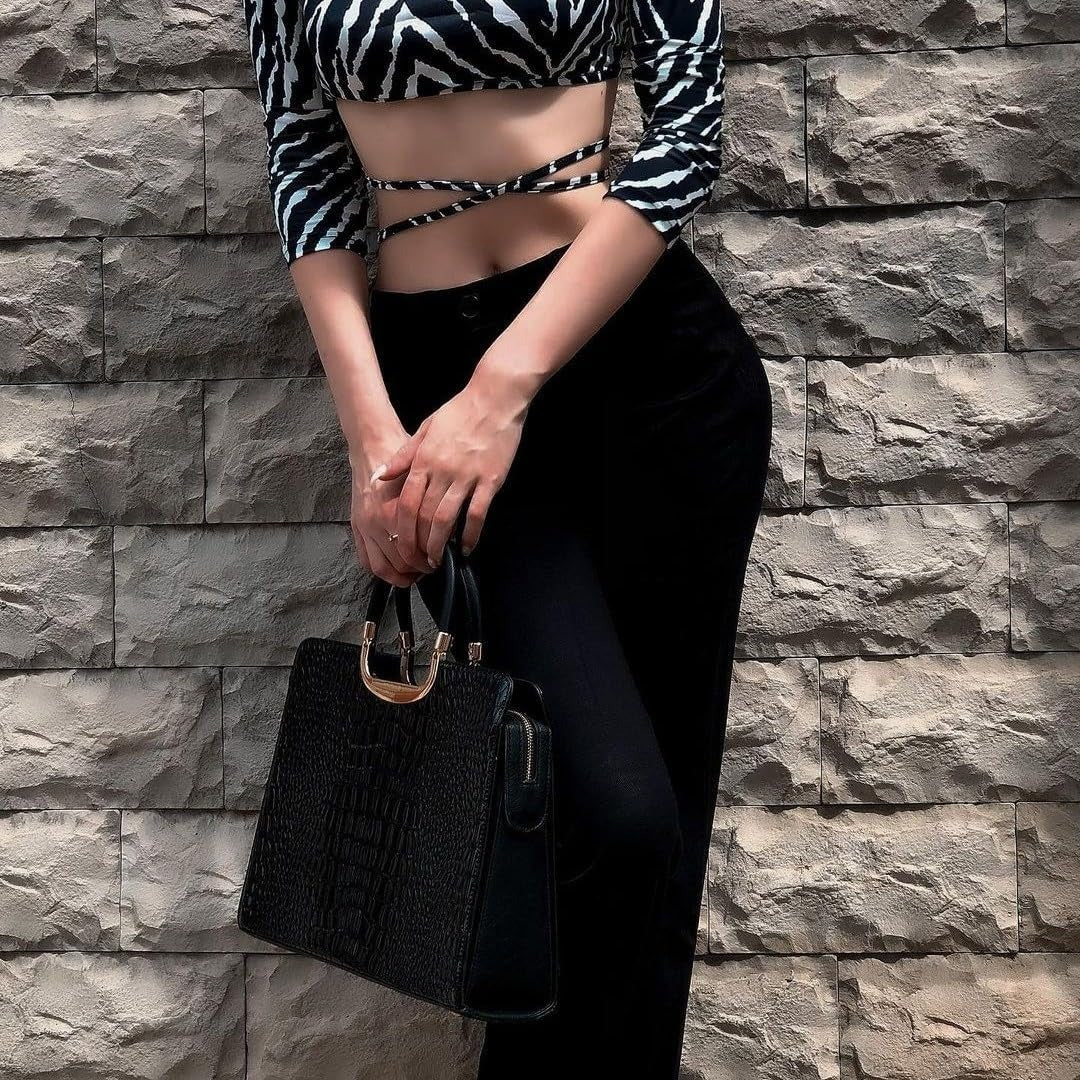 Womens Handbag Top Handle Shoulder Bag Tote Satchel Purse Work Bag with Matching Wallet