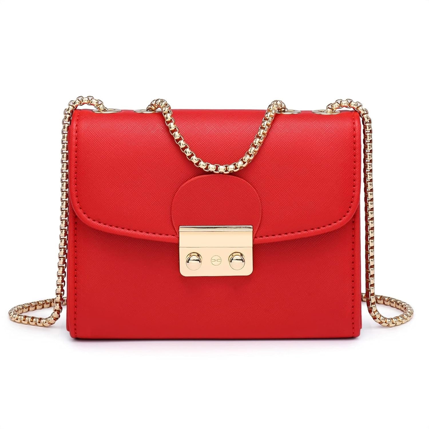 Women Small Crossbody Bag Designer Evening Bag Clutch Purse Handbag for Wedding/Prom/Party with Double Chain Strap | Small, Designer