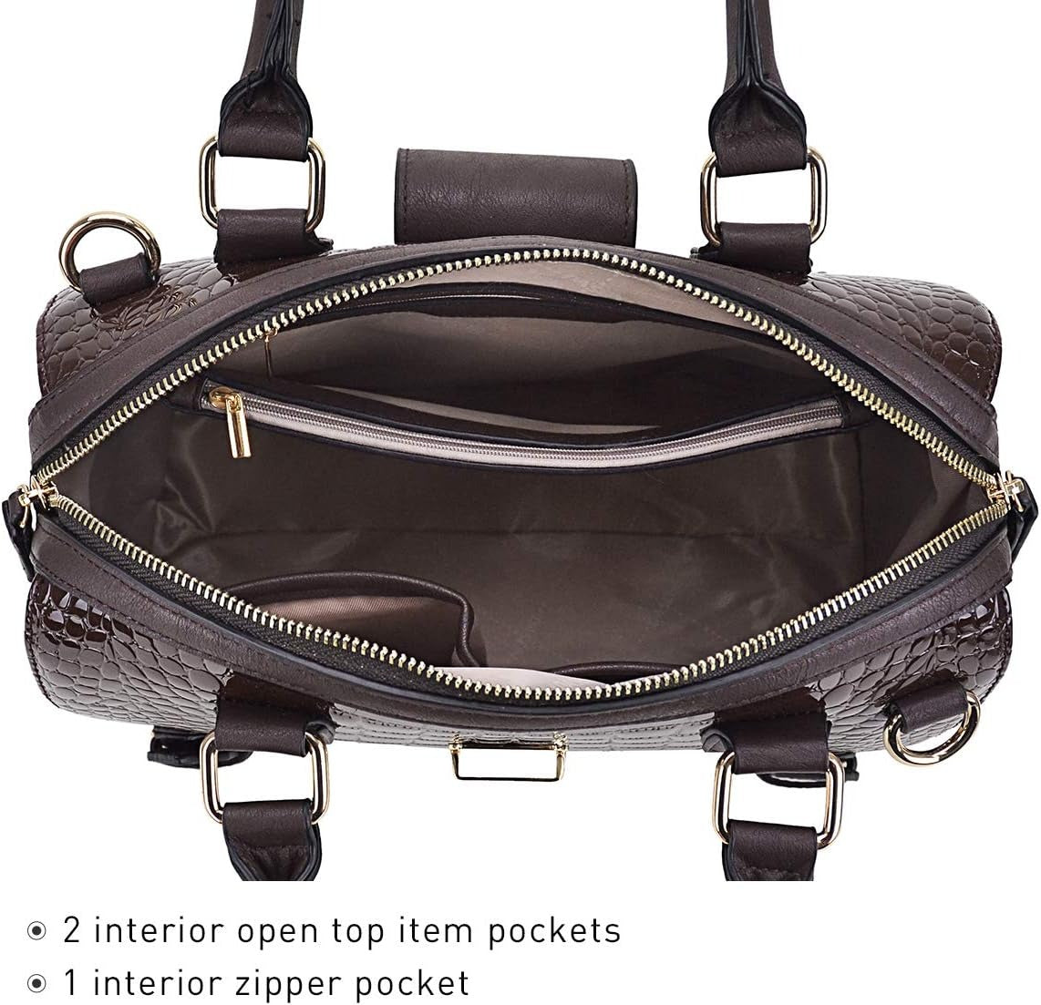 Women Barrel Handbags Fashion Satchel Bags Top Handle Shoulder Purses Vegan Leather Work Tote
