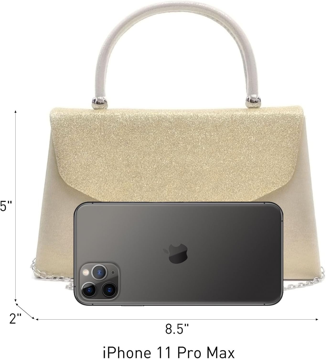 Women's Evening Bag Party Clutches Wedding Purses Cocktail Prom Handbags with Frosted Glittering