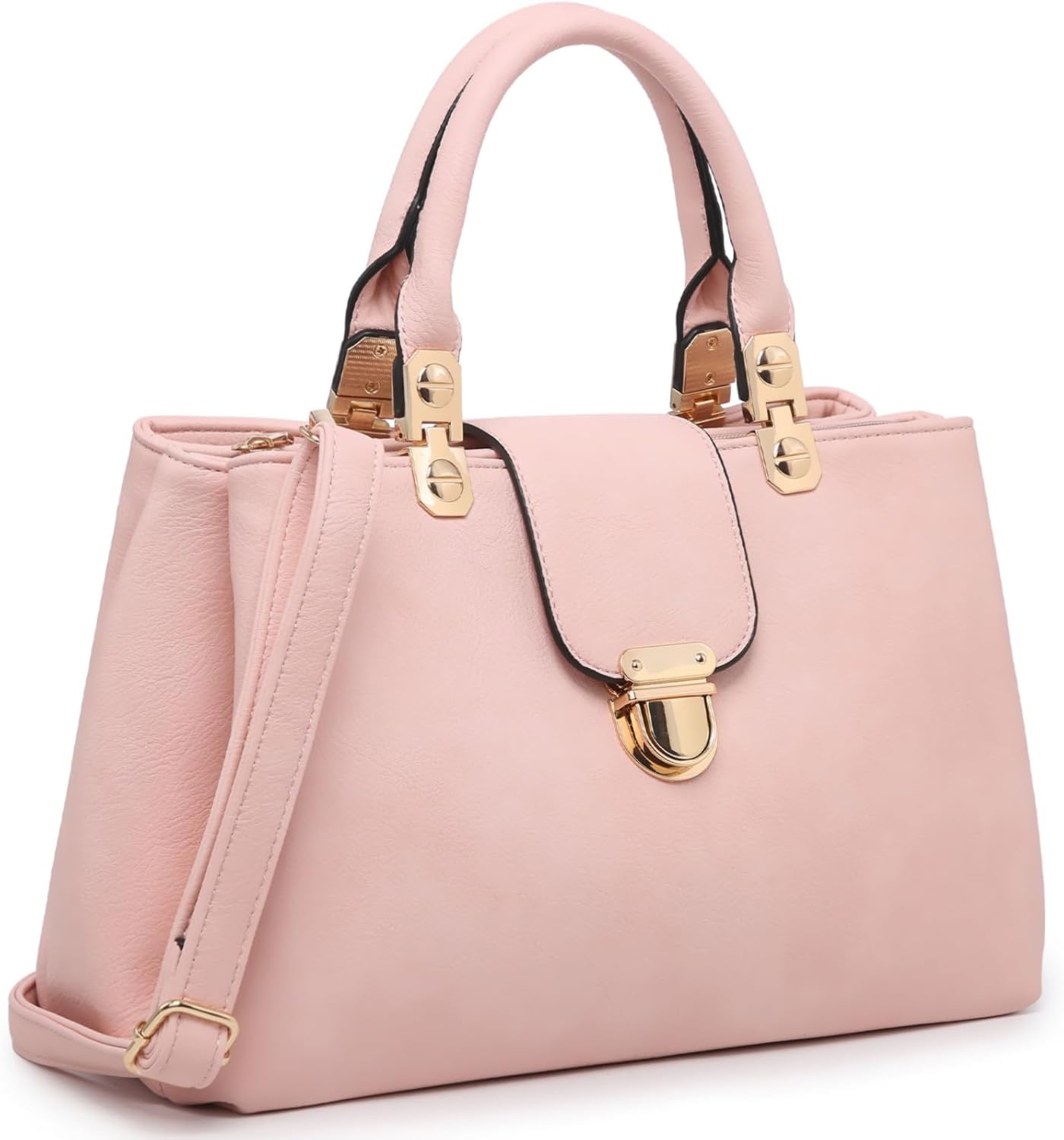 Women Satchel Handbags Top Handle Purse Medium Tote Bag Vegan Leather Shoulder Bag