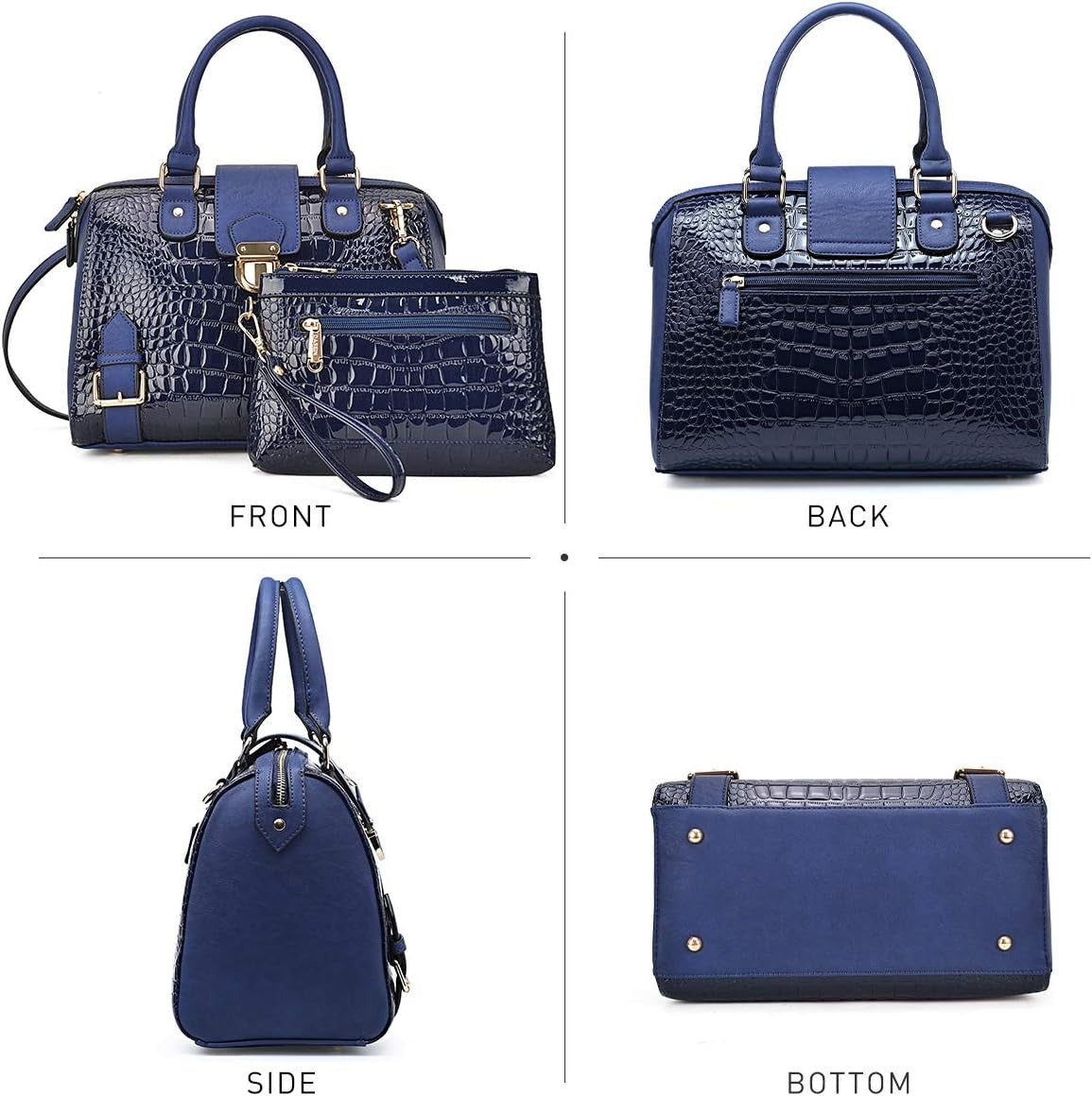Women Barrel Handbags Fashion Satchel Bags Top Handle Shoulder Purses Vegan Leather Work Tote