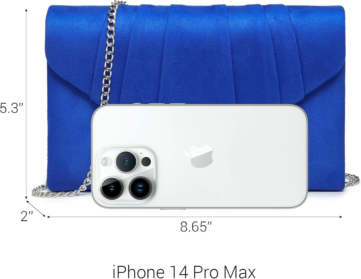 Women's Evening Bag Pleated Envelope Clutch Handbag Wedding Party Bridal Purse