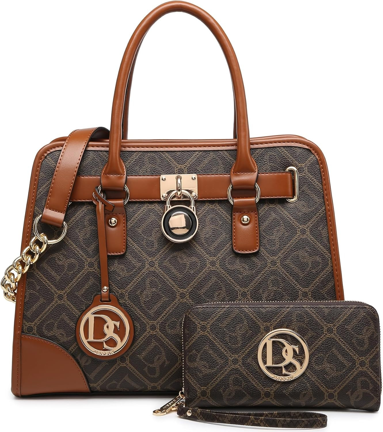 Women Handbags Top Handle Satchel Purse Shoulder Bag Hobo Bag Work Bag Set 2pcs