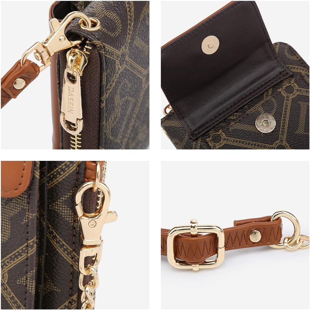 Crossbody Bag Phone Purse Handbag for Women Shoulder Bag Credit Card Wristlet Wallet with Multi Pockets