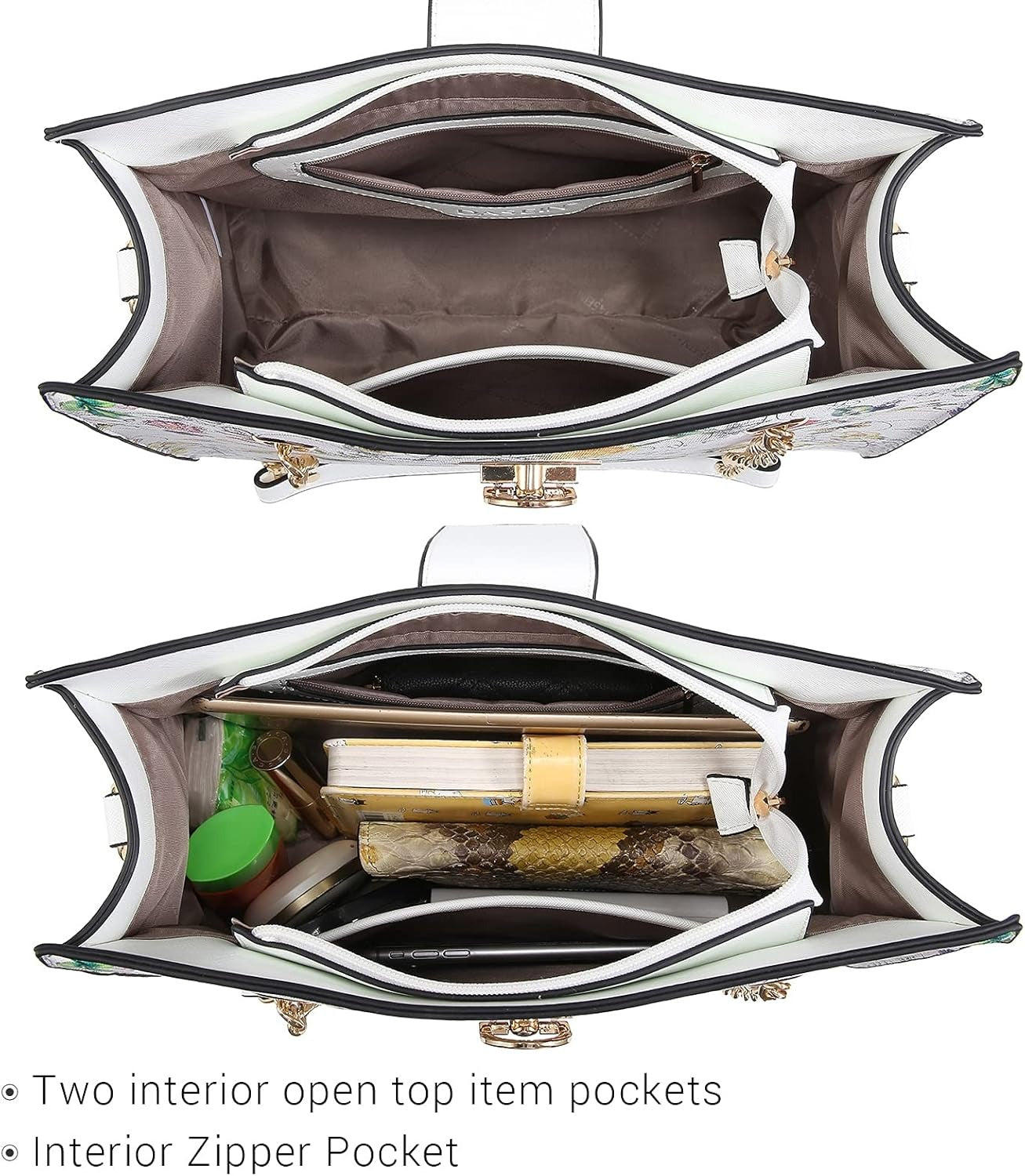 Leather Handbag Tote Hobo Bag for Women Shoulder Purse Top Handle Satchel Bag with Matching Clutch