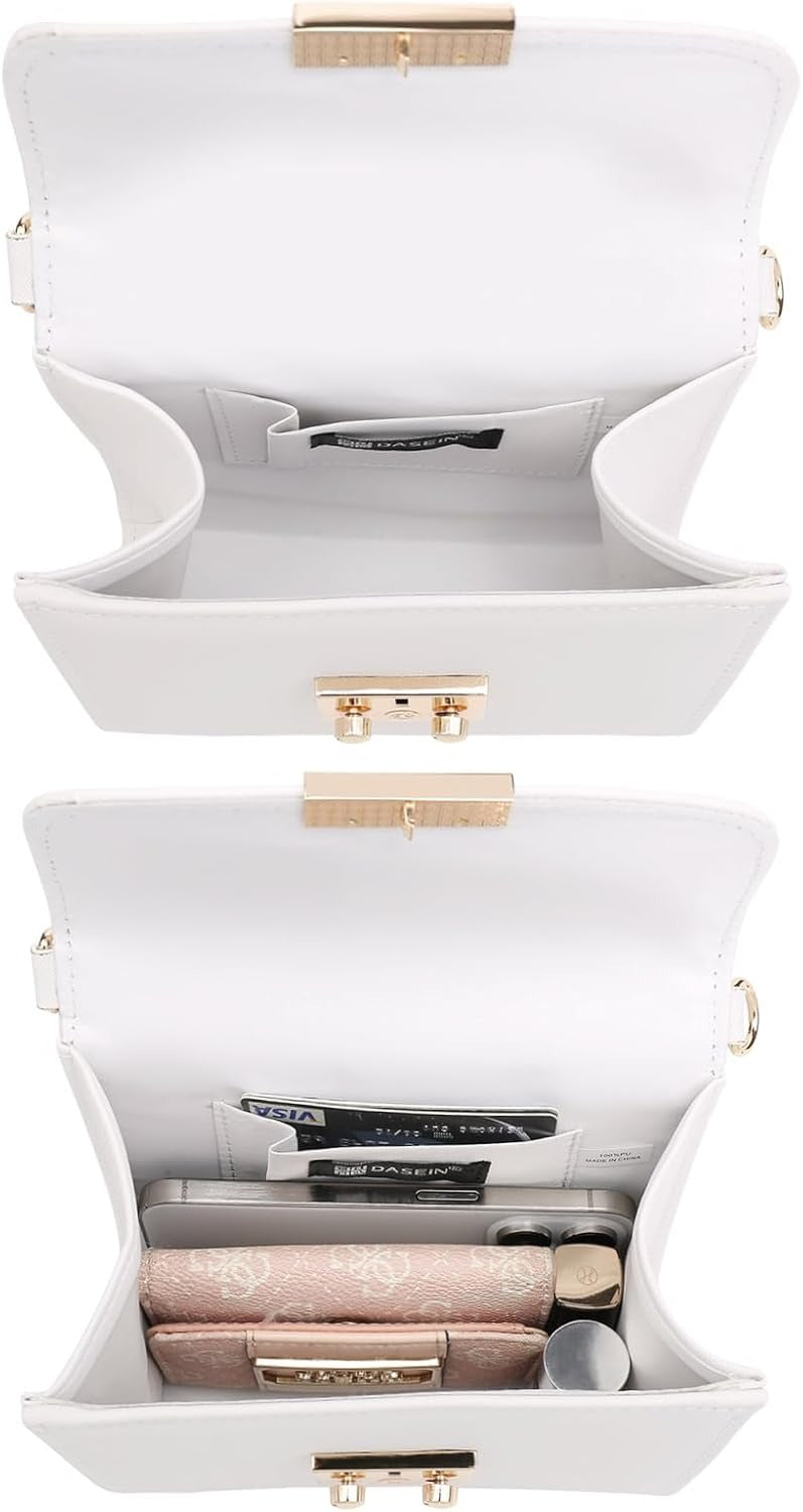 Women Small Crossbody Bag Designer Evening Bag Clutch Purse Handbag for Wedding/Prom/Party with Double Chain Strap | Small, Designer