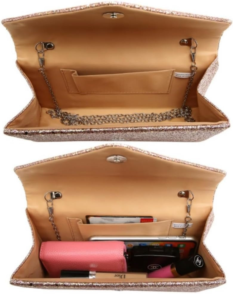 Women Glitter Evening Bags Formal Clutches Wedding Purses Party Dressy Clutch Purse Cocktail Prom Handbags