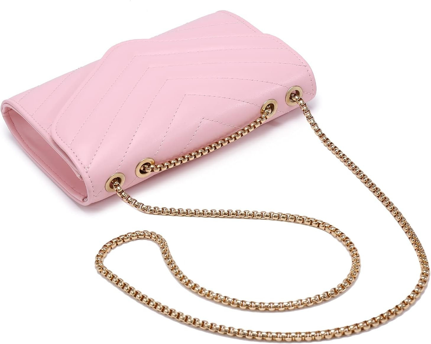 Women Small Quilted Crossbody Bags Stylish Designer Evening Bag Clutch Purses and Handbags with Chain Shoulder Strap