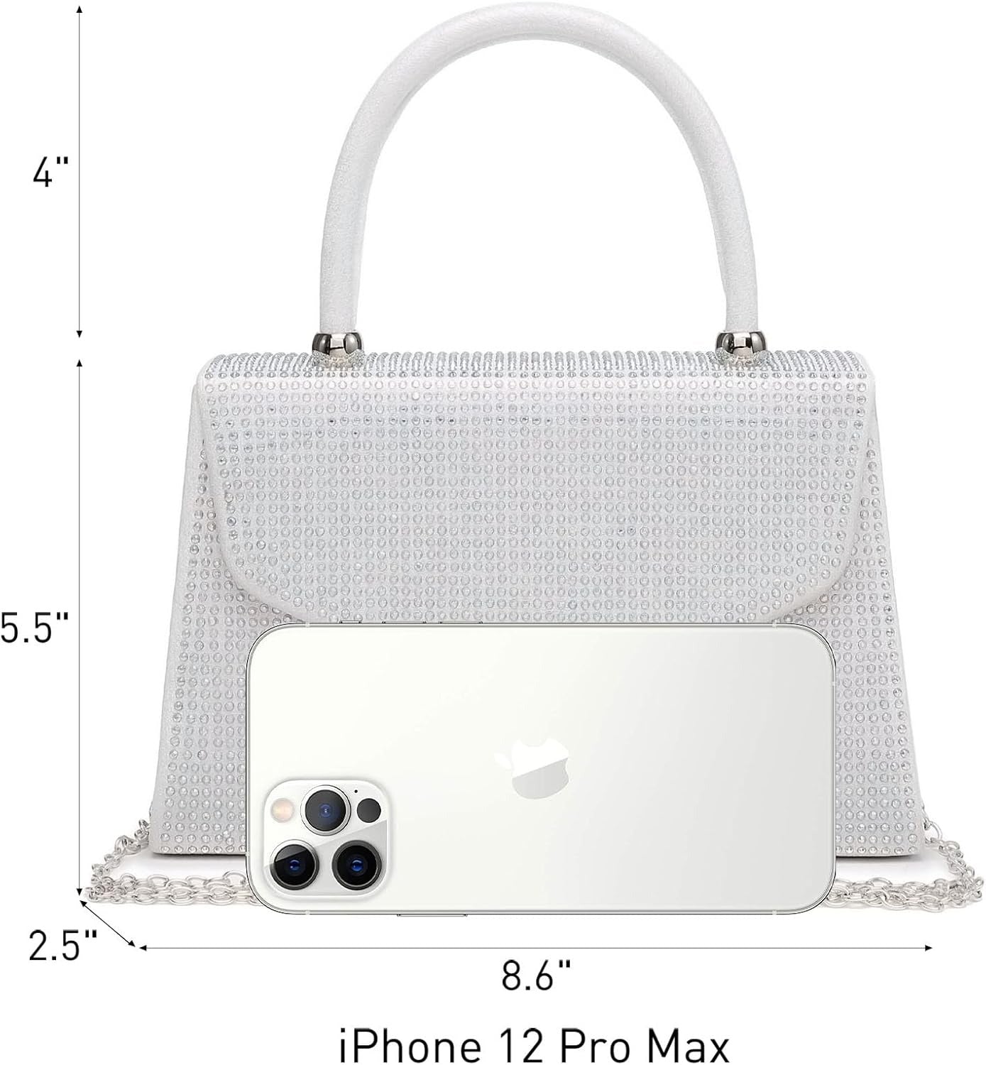 Women's Evening Bag Party Clutches Wedding Purses Cocktail Prom Handbags with Frosted Glittering