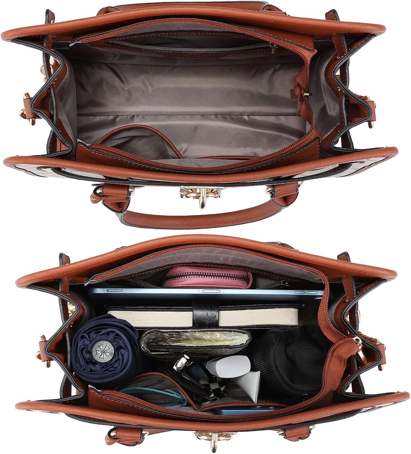 Handbags Purses Set for Women Top Handle Satchel Shoulder Bags Large Work Tote Bag