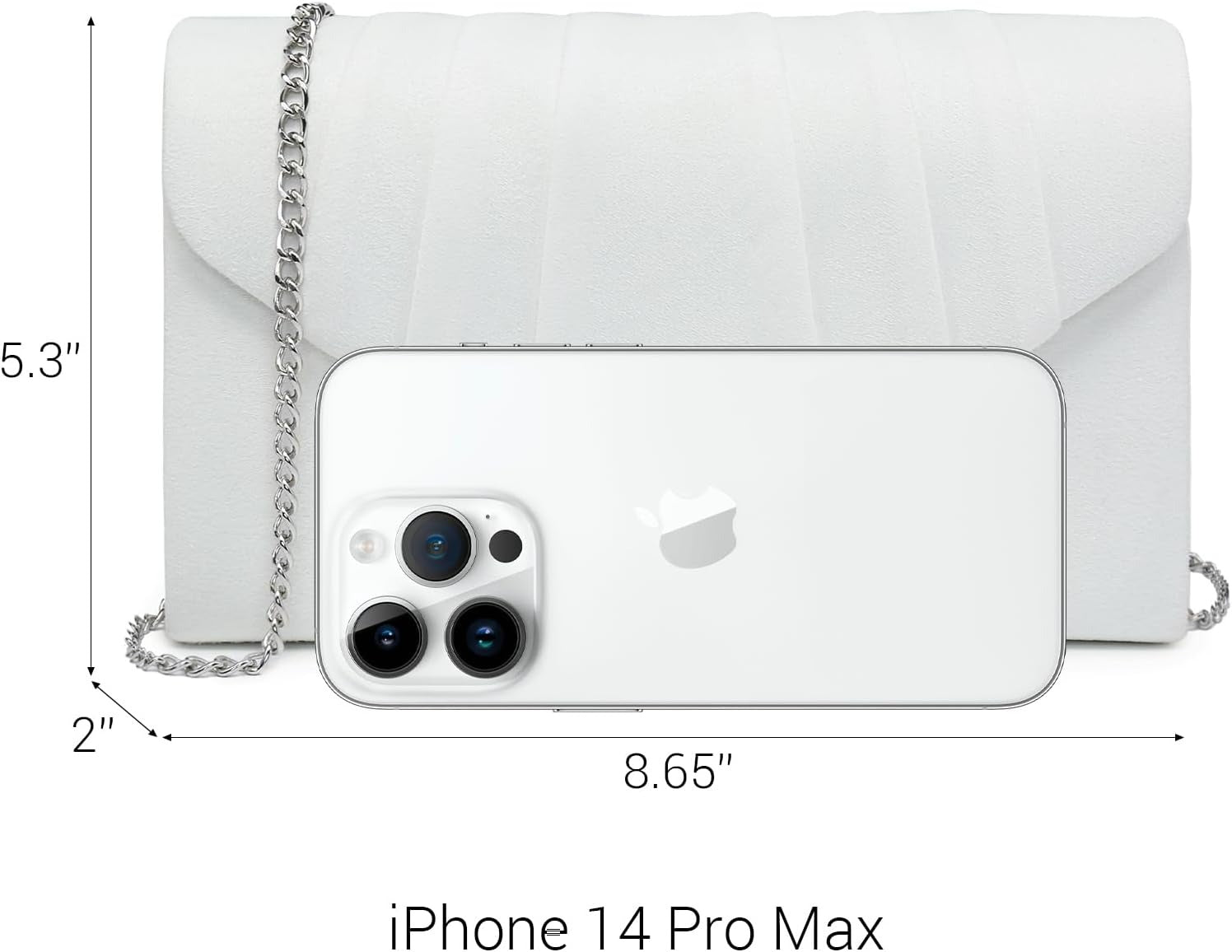 Women's Evening Bag Pleated Envelope Clutch Handbag Wedding Party Bridal Purse