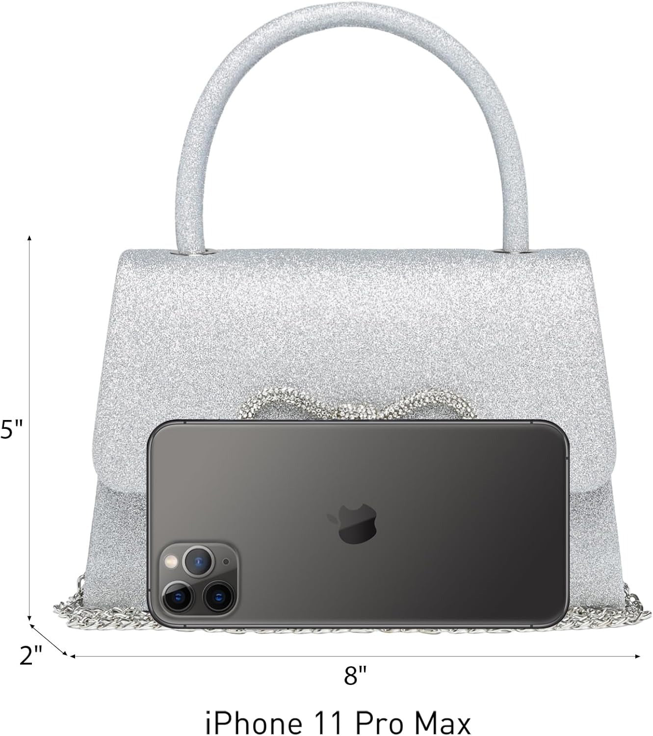 Women's Evening Bag Party Clutches Wedding Purses Cocktail Prom Handbags with Frosted Glittering