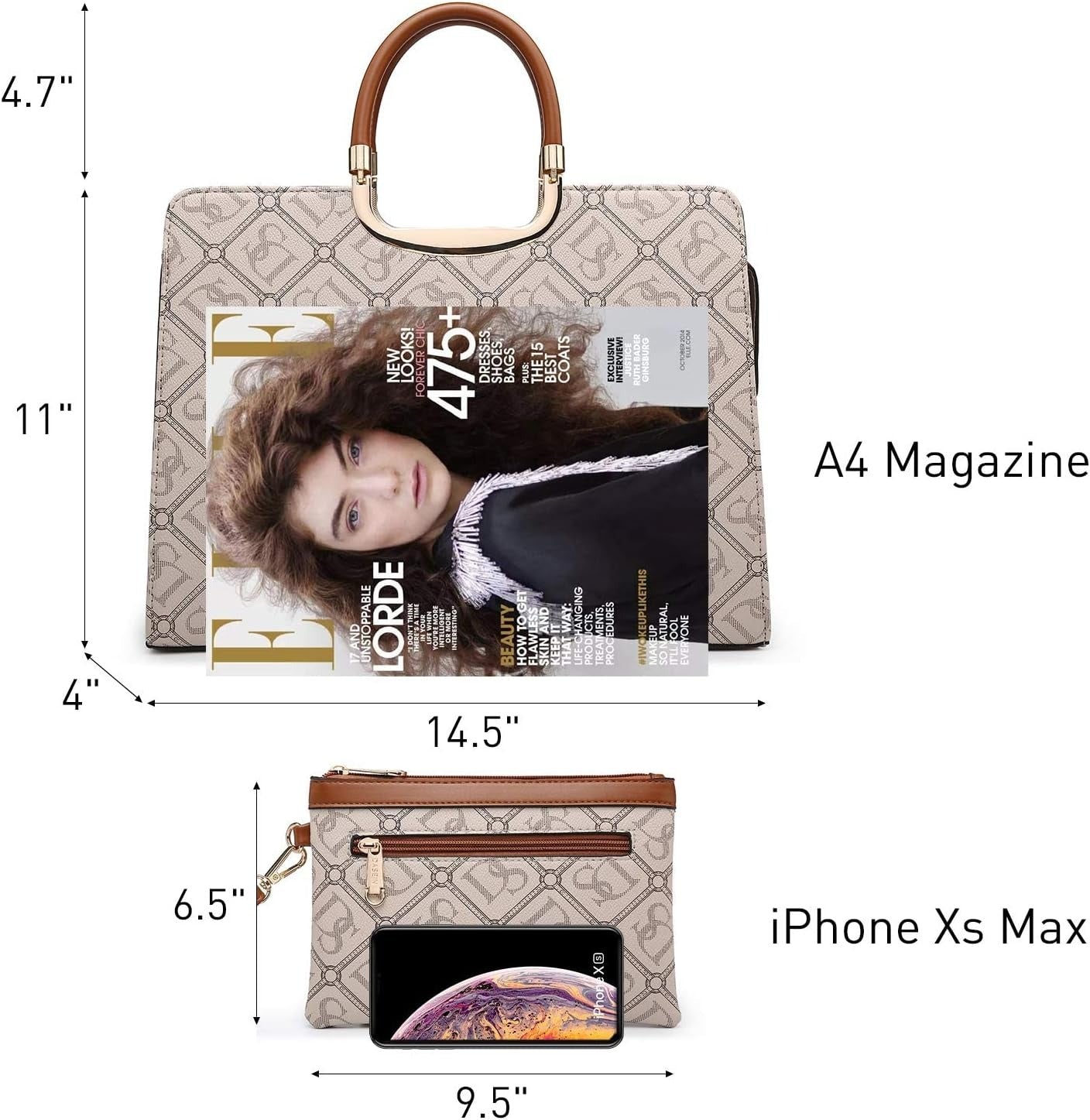 Womens Handbag Top Handle Shoulder Bag Tote Satchel Purse Work Bag