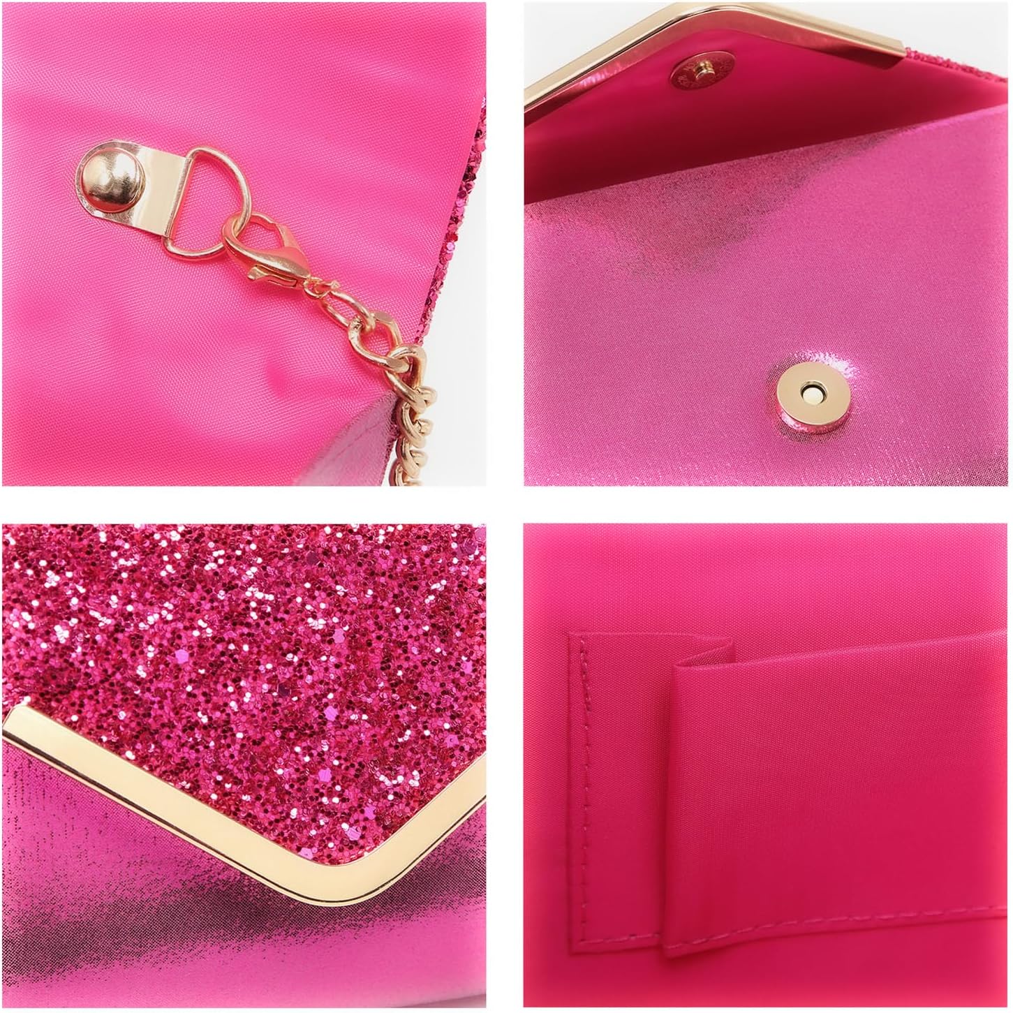 Women Evening Bags Formal Clutch Purses for Wedding Party Prom Handbags with Shoulder Strap and Glitter Flap | Formal, Wedding Party, Prom, with Shoulder Strap, Glitter Flap, Formal