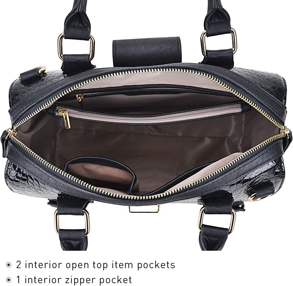 Women Barrel Handbags Fashion Satchel Bags Top Handle Shoulder Purses Vegan Leather Work Tote