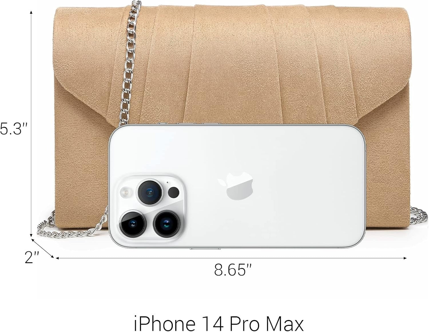 Women's Evening Bag Pleated Envelope Clutch Handbag Wedding Party Bridal Purse