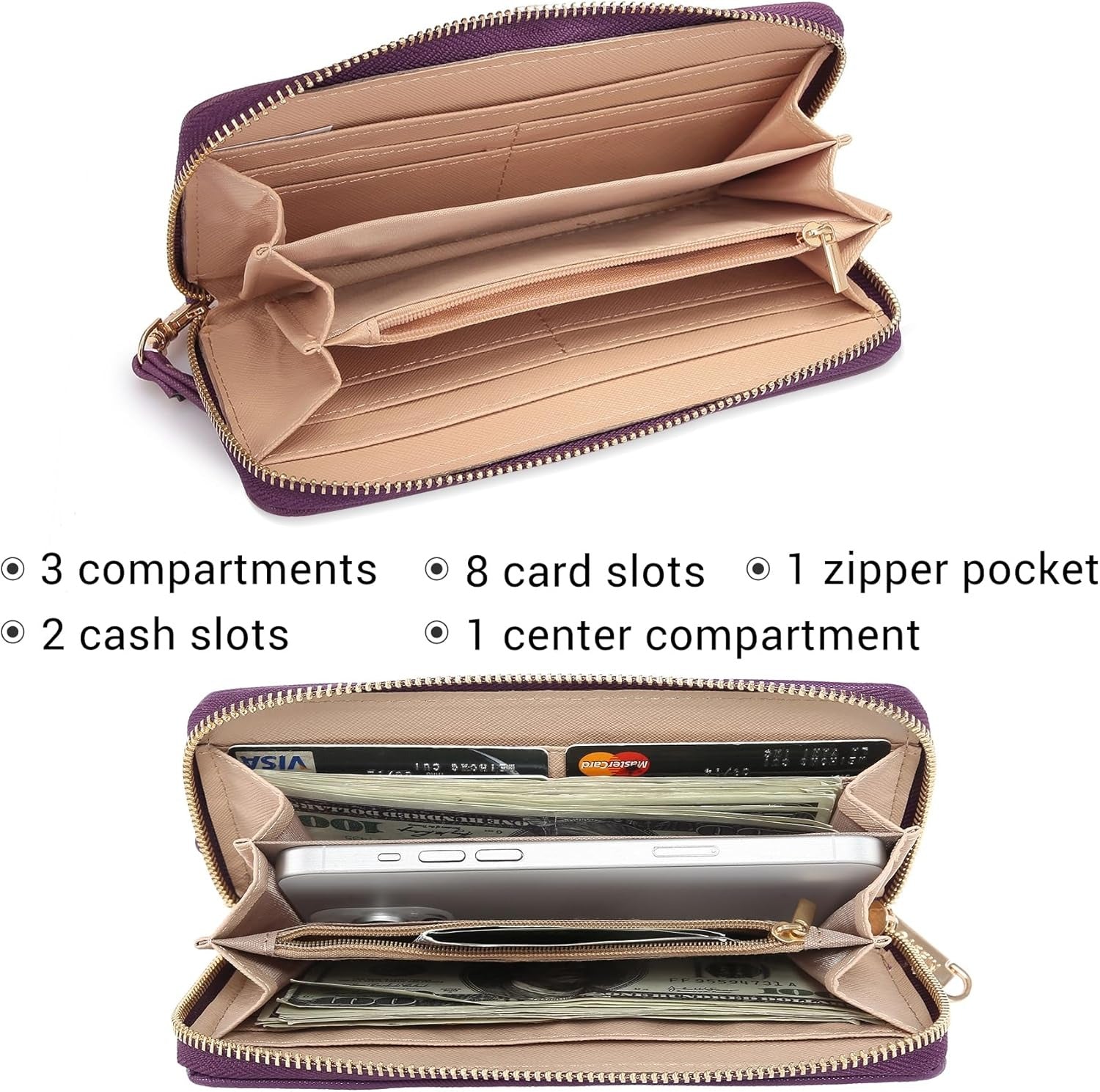 Handbags Purses Set for Women Top Handle Satchel Shoulder Bags Large Work Tote Bag with Matching Wallet