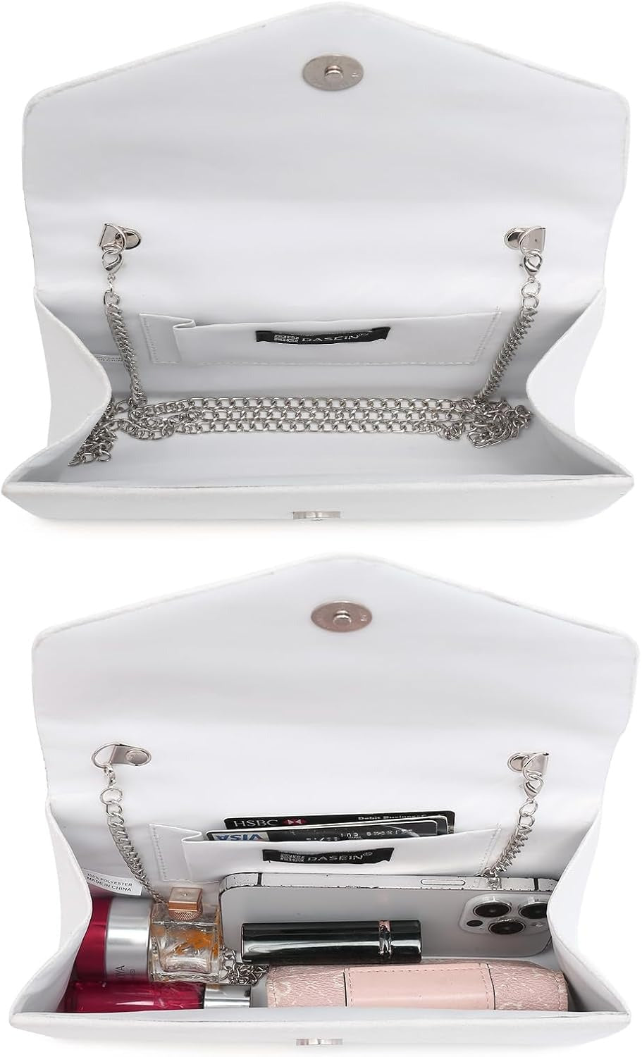 Women's Evening Bag Party Clutches Wedding Purses Cocktail Prom Handbags with Frosted Glittering