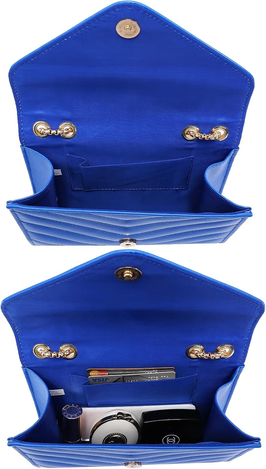Women Small Quilted Crossbody Bags Stylish Designer Evening Bag Clutch Purses and Handbags with Chain Shoulder Strap