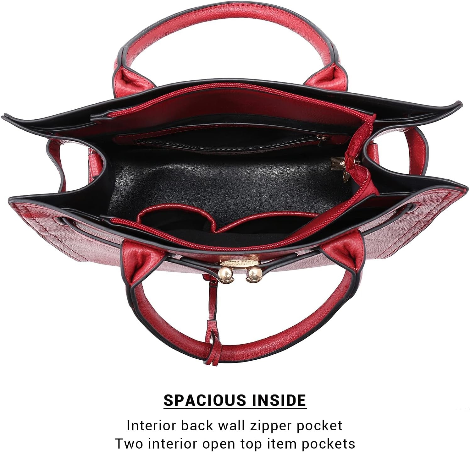 Women Satchel Purses Handbags Belted Top-handle Work Tote Shoulder Bags with Long Strap