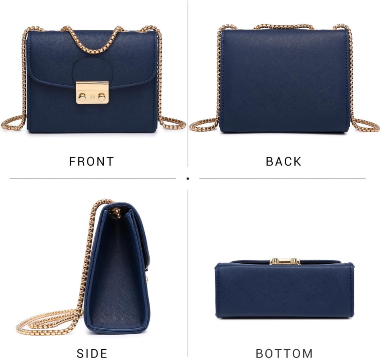 Women Small Crossbody Bag Designer Evening Bag Clutch Purse Handbag for Wedding/Prom/Party with Double Chain Strap | Small, Designer