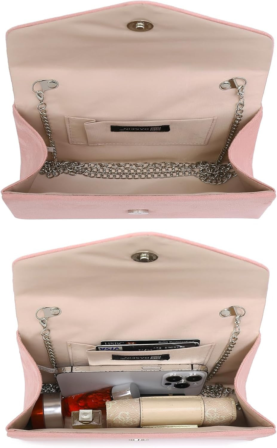 Women's Evening Bag Party Clutches Wedding Purses Cocktail Prom Handbags with Frosted Glittering