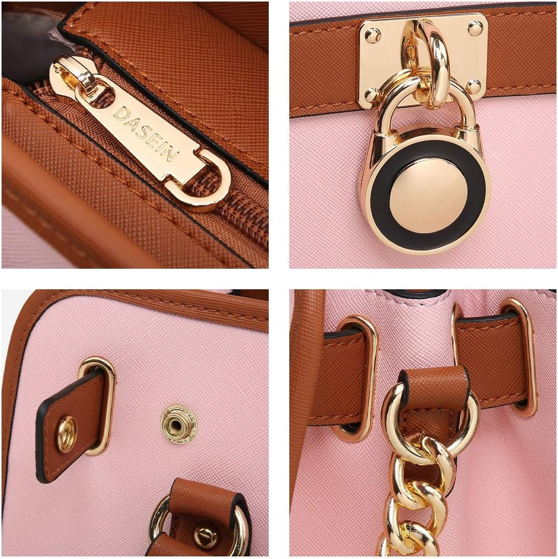 Women Handbags Top Handle Satchel Purse Shoulder Bag Hobo Bag Work Bag Set 2pcs
