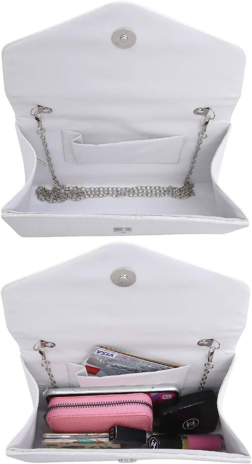 Women's Evening Bag Party Clutches Wedding Purses Cocktail Prom Handbags with Frosted Glittering