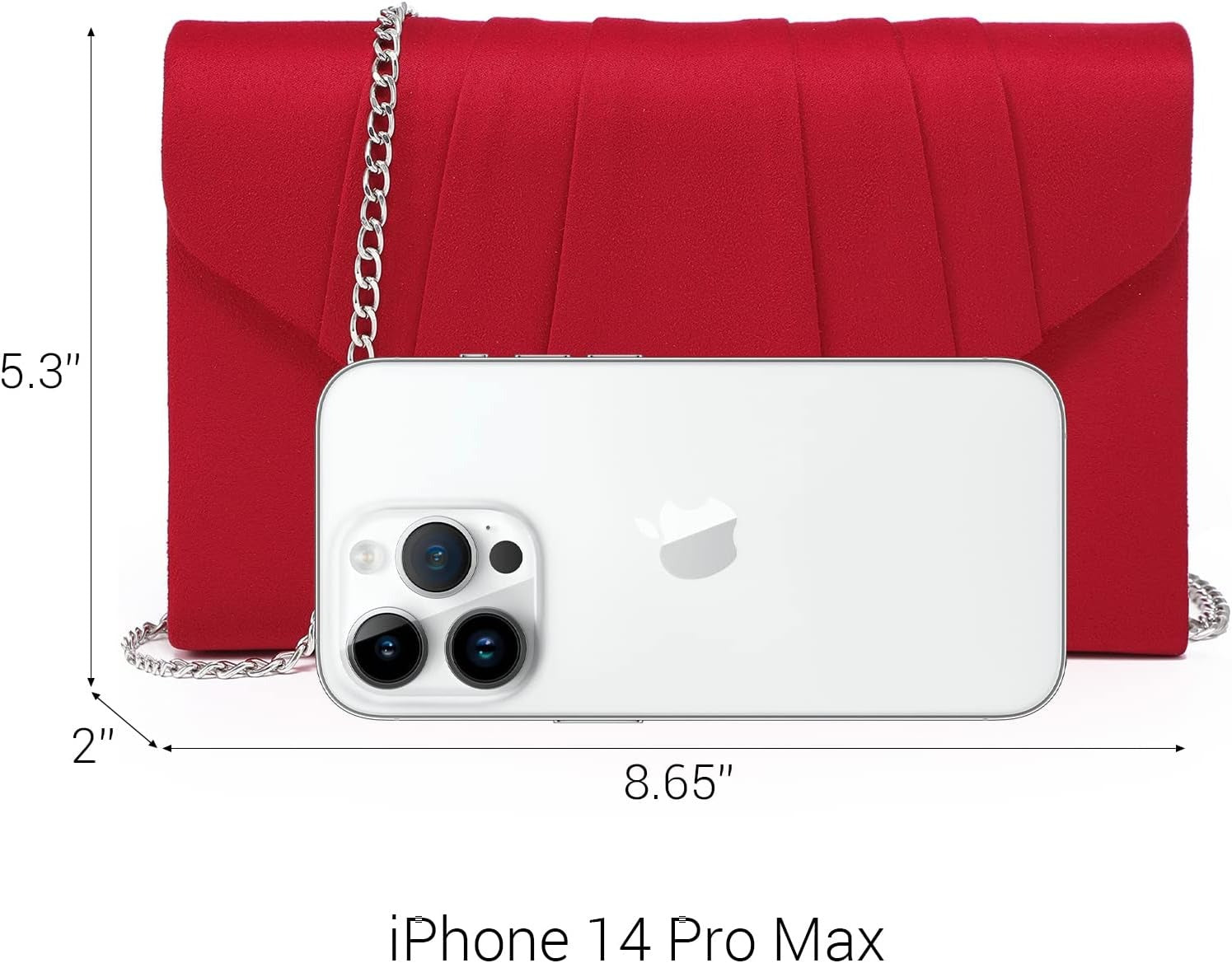 Women's Evening Bag Pleated Envelope Clutch Handbag Wedding Party Bridal Purse