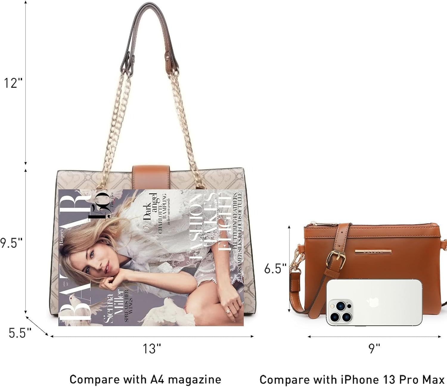 Leather Handbag Tote Hobo Bag for Women Shoulder Purse Top Handle Satchel Bag with Matching Clutch