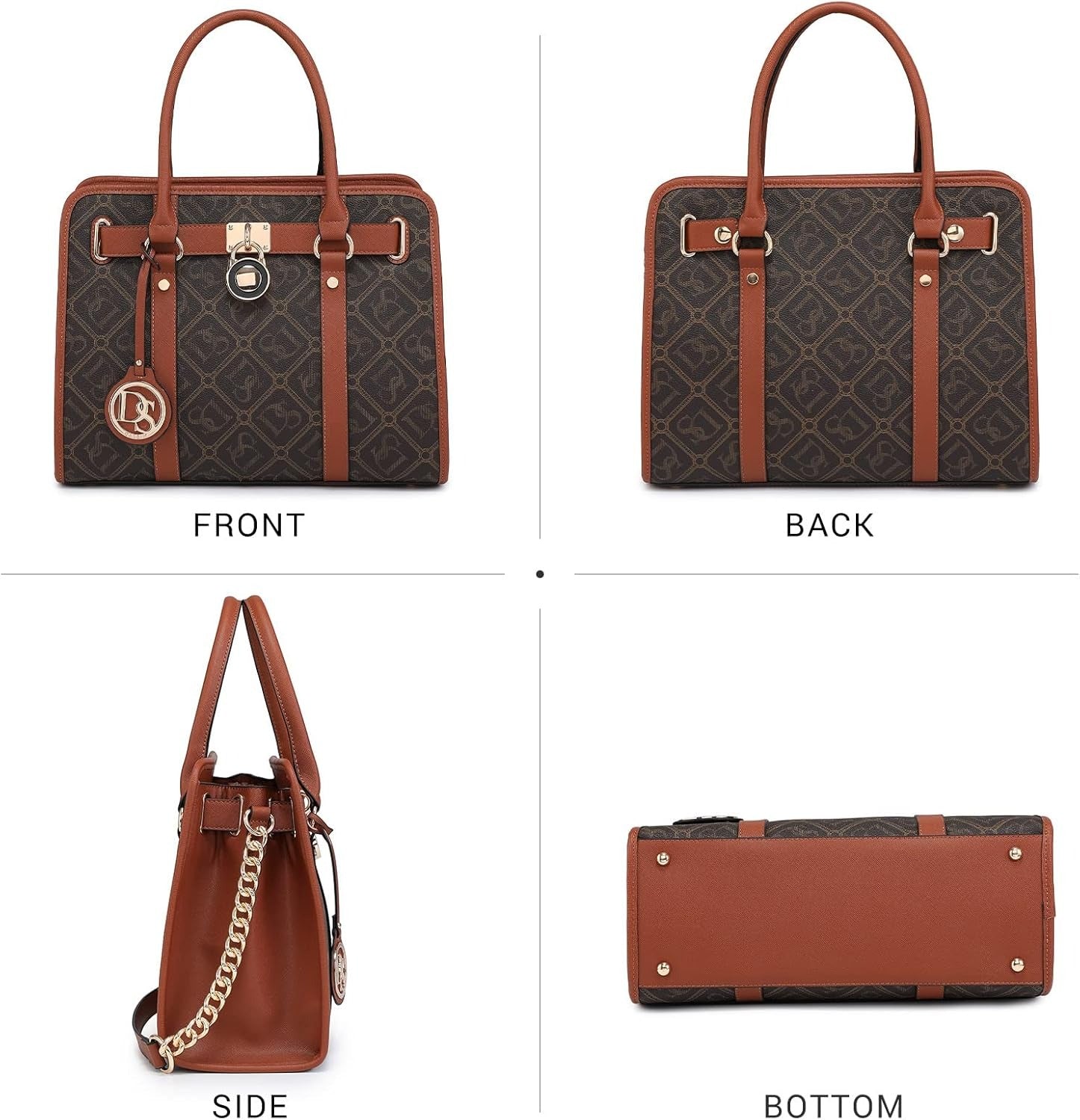 Handbags Purses Set for Women Top Handle Satchel Shoulder Bags Large Work Tote Bag