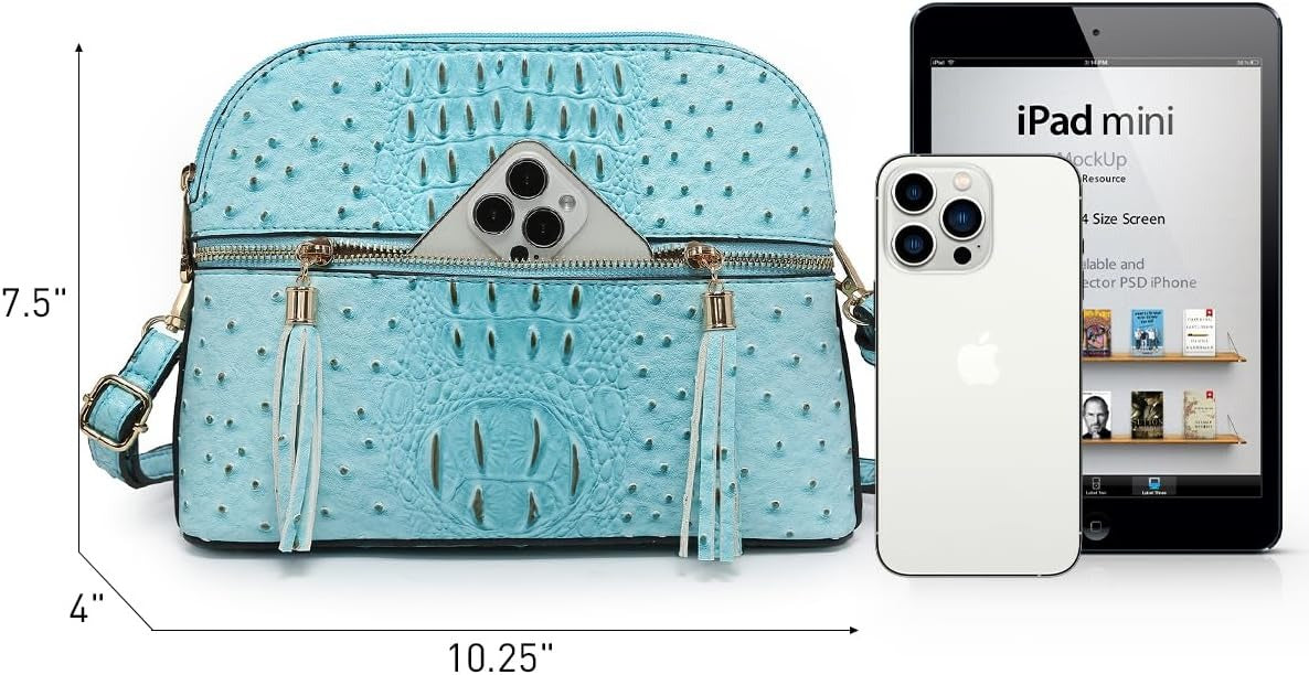Women Tassel Zipper Pocket Crossbody Bag Shoulder Purse Fashion Travel Bag