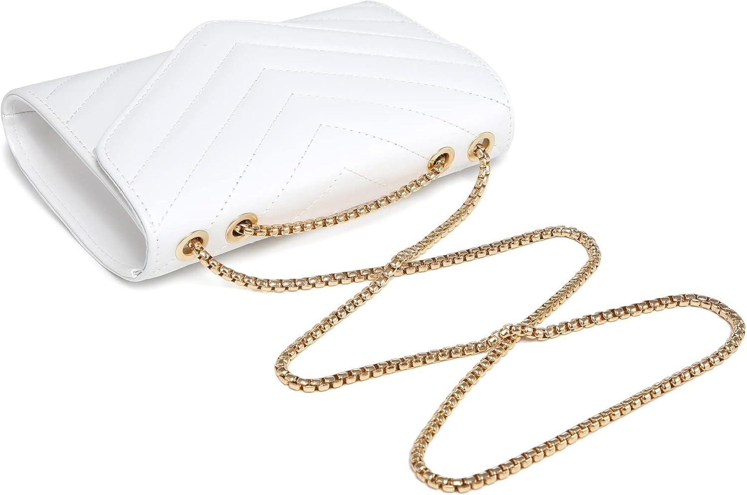 Women Small Quilted Crossbody Bags Stylish Designer Evening Bag Clutch Purses and Handbags with Chain Shoulder Strap
