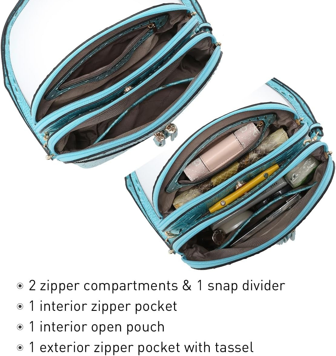 Women Tassel Zipper Pocket Crossbody Bag Shoulder Purse Fashion Travel Bag