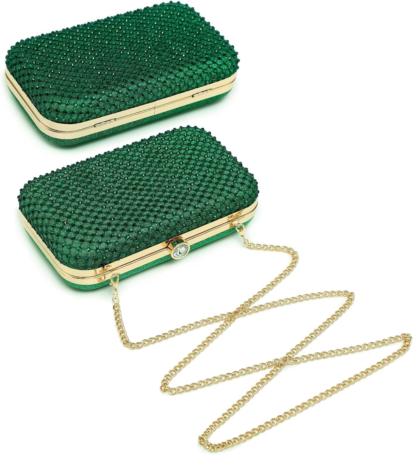 Womens Rhinestone Clutch Purse Sparkling Evening Bag with Crystal Clasp for Formal Prom Party Wedding