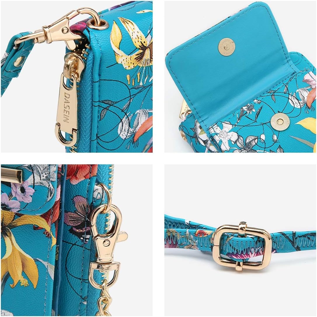 Crossbody Bag Phone Purse Handbag for Women Shoulder Bag Credit Card Wristlet Wallet with Multi Pockets