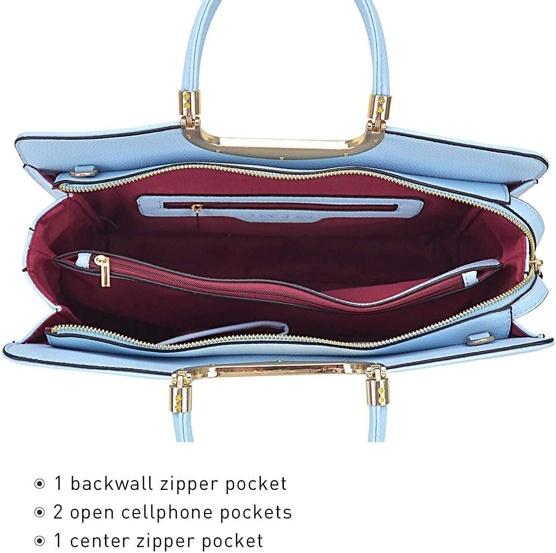 Womens Handbag Top Handle Shoulder Bag Tote Satchel Purse Work Bag with Matching Wallet