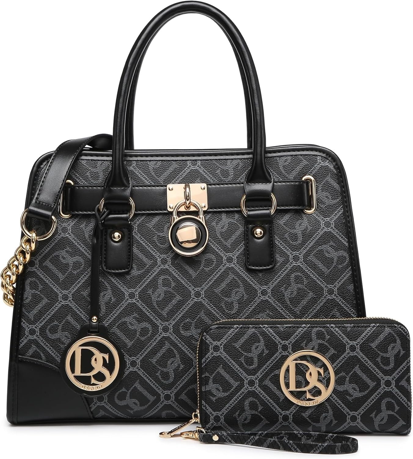 Women Handbags Top Handle Satchel Purse Shoulder Bag Hobo Bag Work Bag Set 2pcs