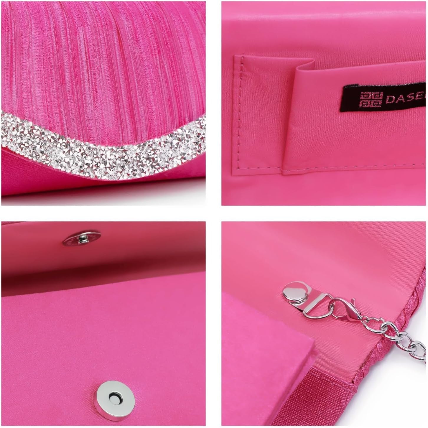 Clutch Purses for Women Evening Bags Formal Clutches with Rhinestones for Wedding Party Prom Dressy Purse