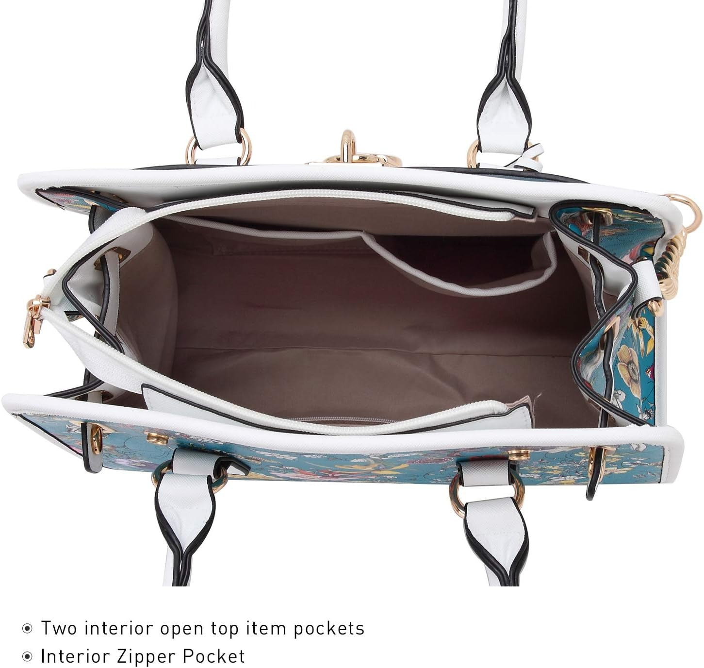 Women Flower Handbags Top Handle Satchel Purse Shoulder Bag Hobo Bag Work Bag Set