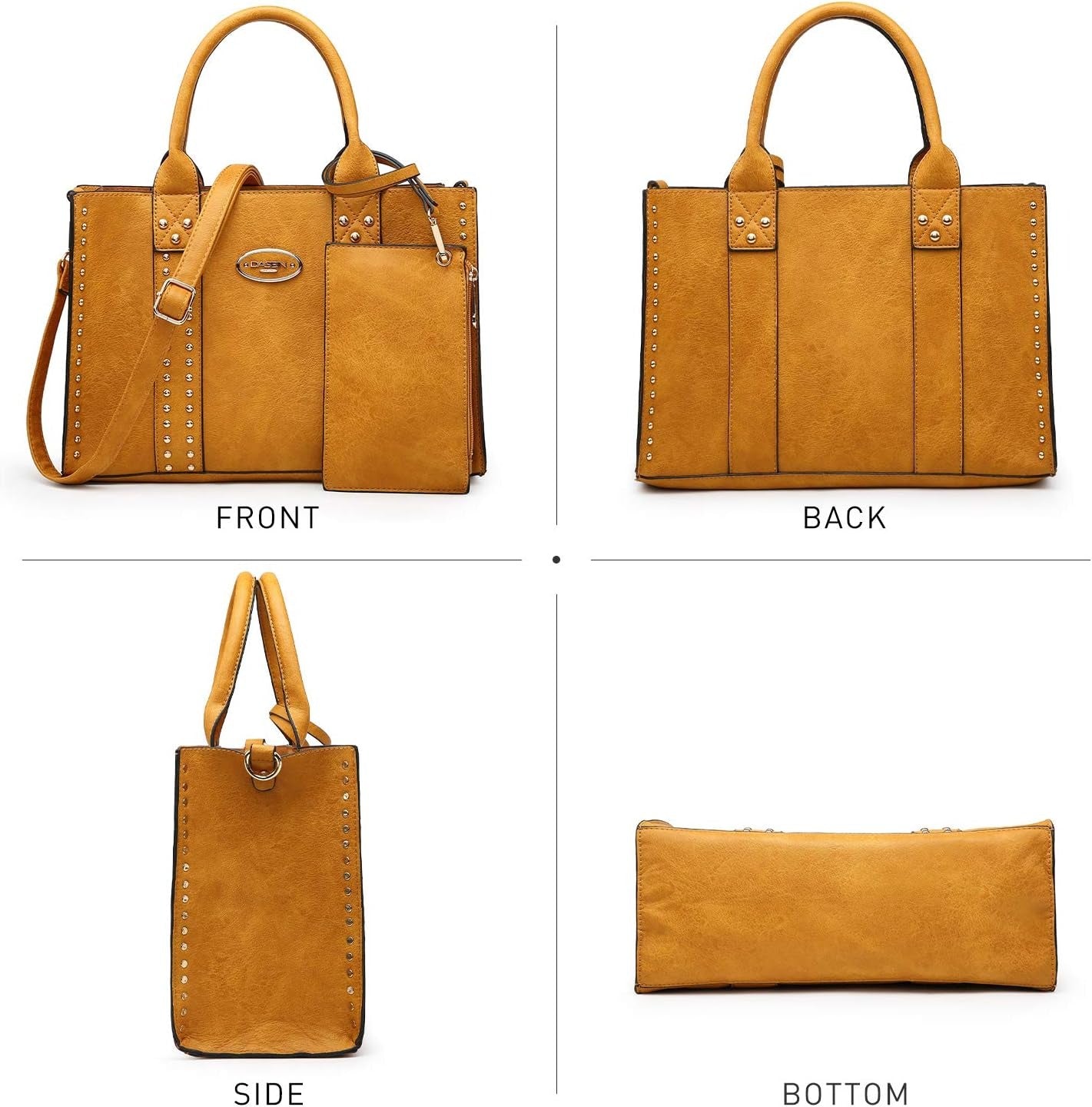 Purses Handbags for Women Tote Wallet Set Top Handle Satchel Shoulder Hobo Bag 3pcs