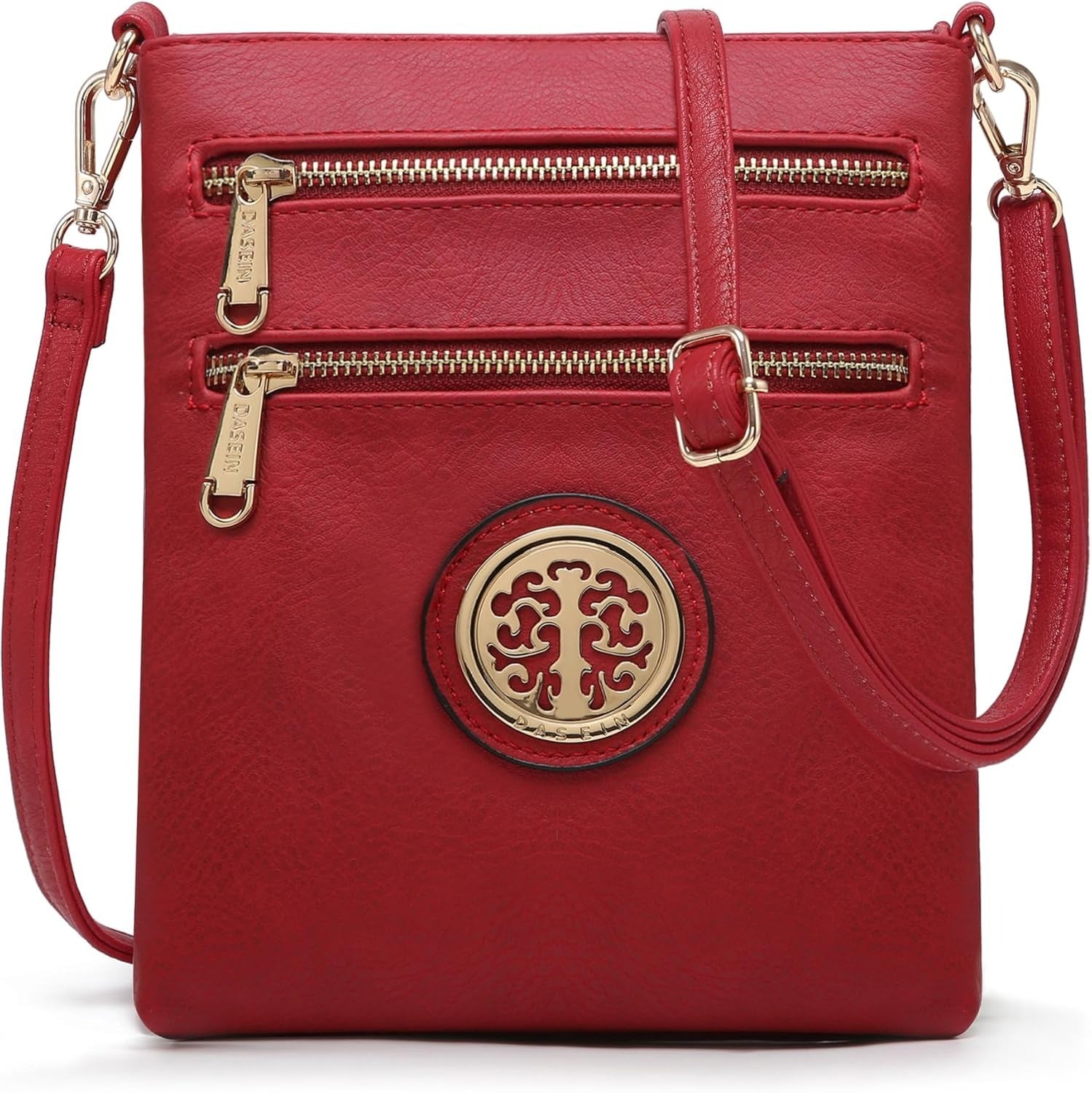 Women Small Crossbody Bag Lightweight Shoulder Purses Multi Zipper Pockets Phone Purse Handbag